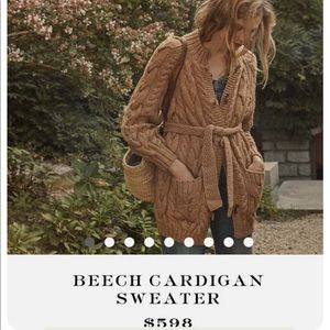 Doen Beech baby alpaca cardigan sweater. Hand-knitted in Peru. Small NWT.